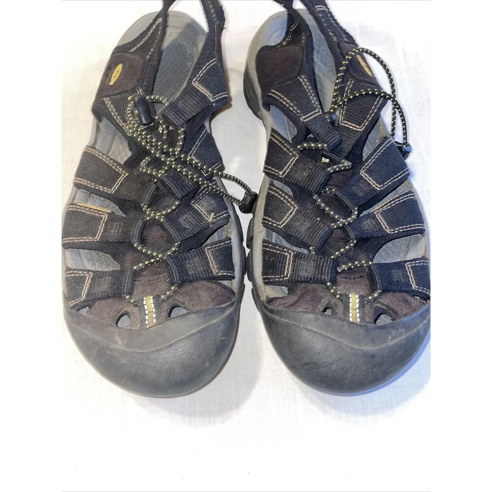 Keen River Sandals Men’s Size 10.5 Medium Black Fabric Waterproof Drawstring